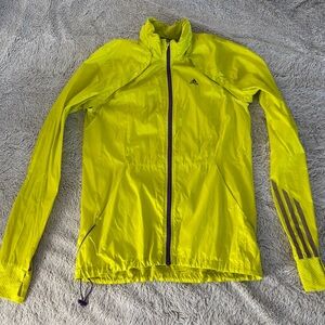 Adidas Neon Yellow Convertible Running Jacket Vest